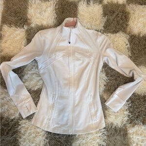 Lululemon define jacket size 6 white fitted athletic zip up with stretch